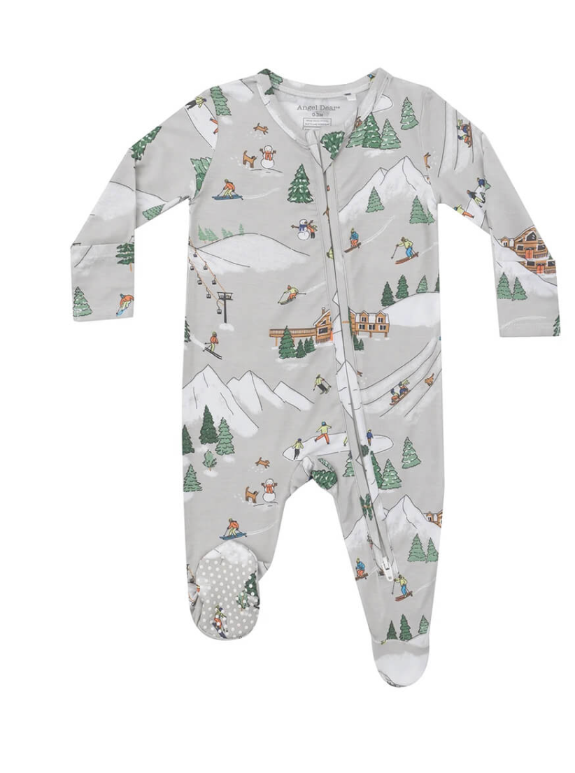 Angel Dear Winter Fun Skiers 2 Way Zipper Footie Skipper & Scout 