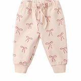 Quincy Mae Red Bows Relaxed Sweatshirt/Sweatpant SET