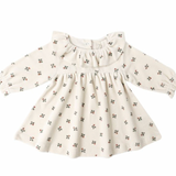 Quincy Mae Holly Berry Velour Baby Dress