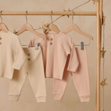 Quincy Mae Henley Knit Top/Legging SET