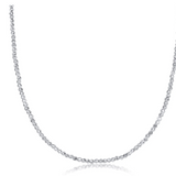 enewton 15" choker bright silver faceted hematite 2mm bead