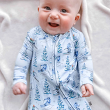 Lev Baby Ski Print Breck Zippered Footie Skipper & Scout 