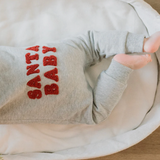 Petit Lem Santa Baby Fleece Playsuit