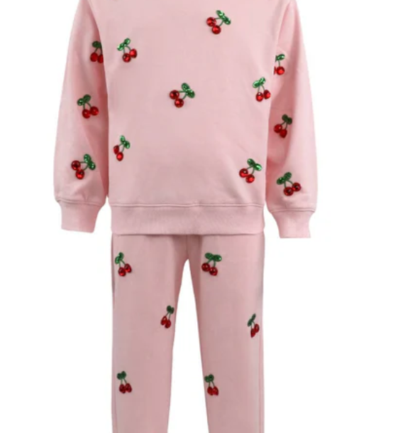 Lola & the Boys Cherry Berry Jogger Set Skipper & Scout 
