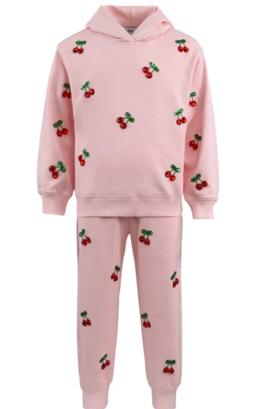 Lola & the Boys Cherry Berry Jogger Set Skipper & Scout 