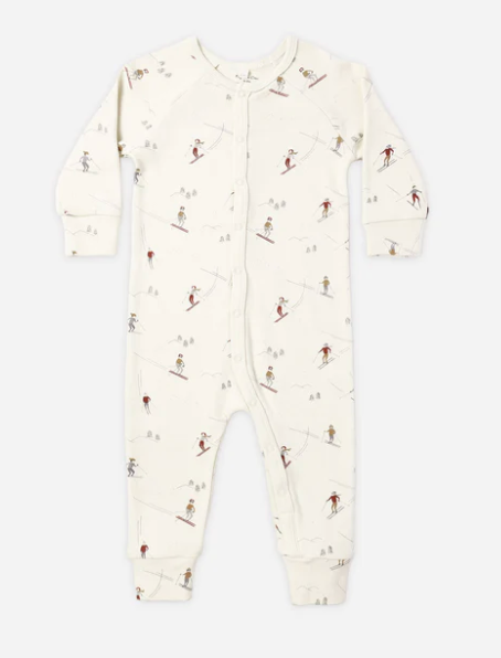 Rylee + Cru Skiers Organic Long John Pajamas Skipper & Scout 