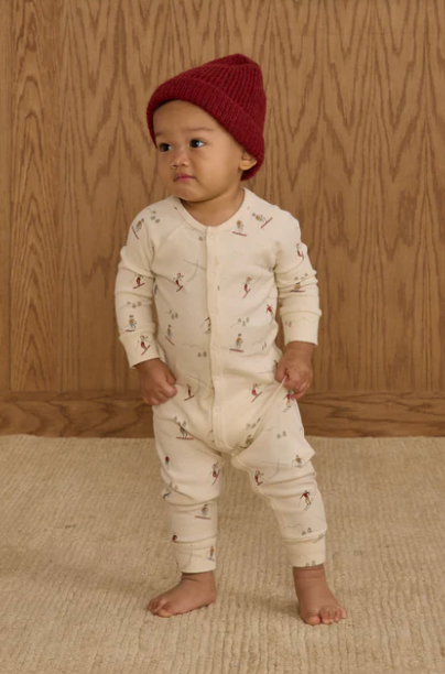Rylee + Cru Skiers Organic Long John Pajamas Skipper & Scout 