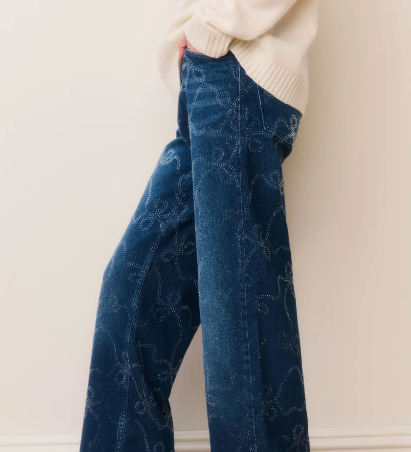 Love Shack Dessa Crystal Bow Jeans Skipper & Scout 