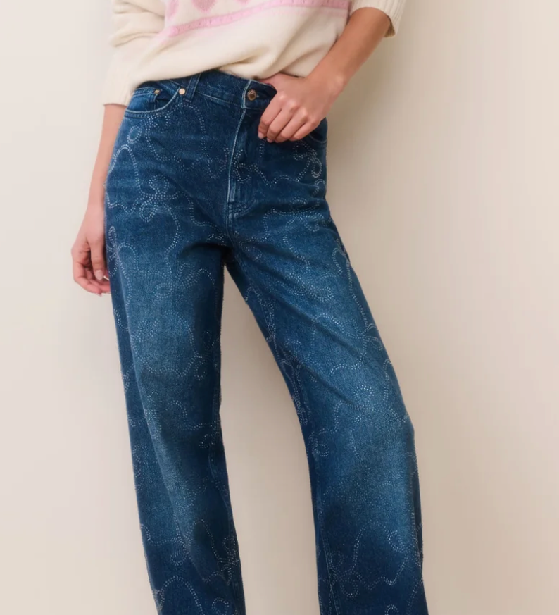 Love Shack Dessa Crystal Bow Jeans Skipper & Scout 