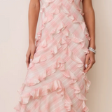 Love Shack Fancy Ellietta Tartan Ruffle Maxi Dress Skipper & Scout 