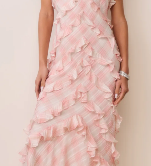 Love Shack Fancy Ellietta Tartan Ruffle Maxi Dress Skipper & Scout 