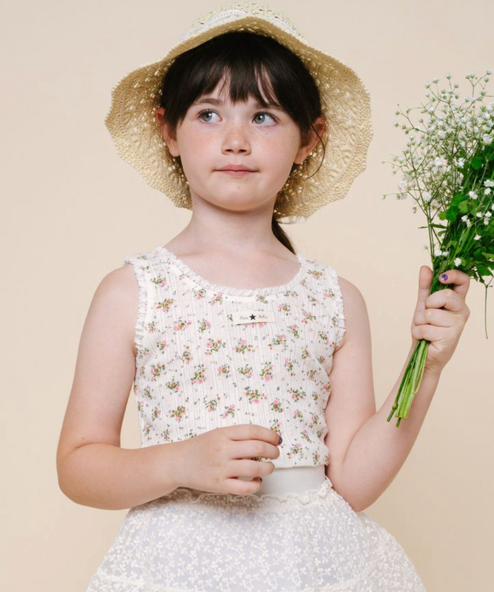 Petite Hailey Iris Floral Tanktop