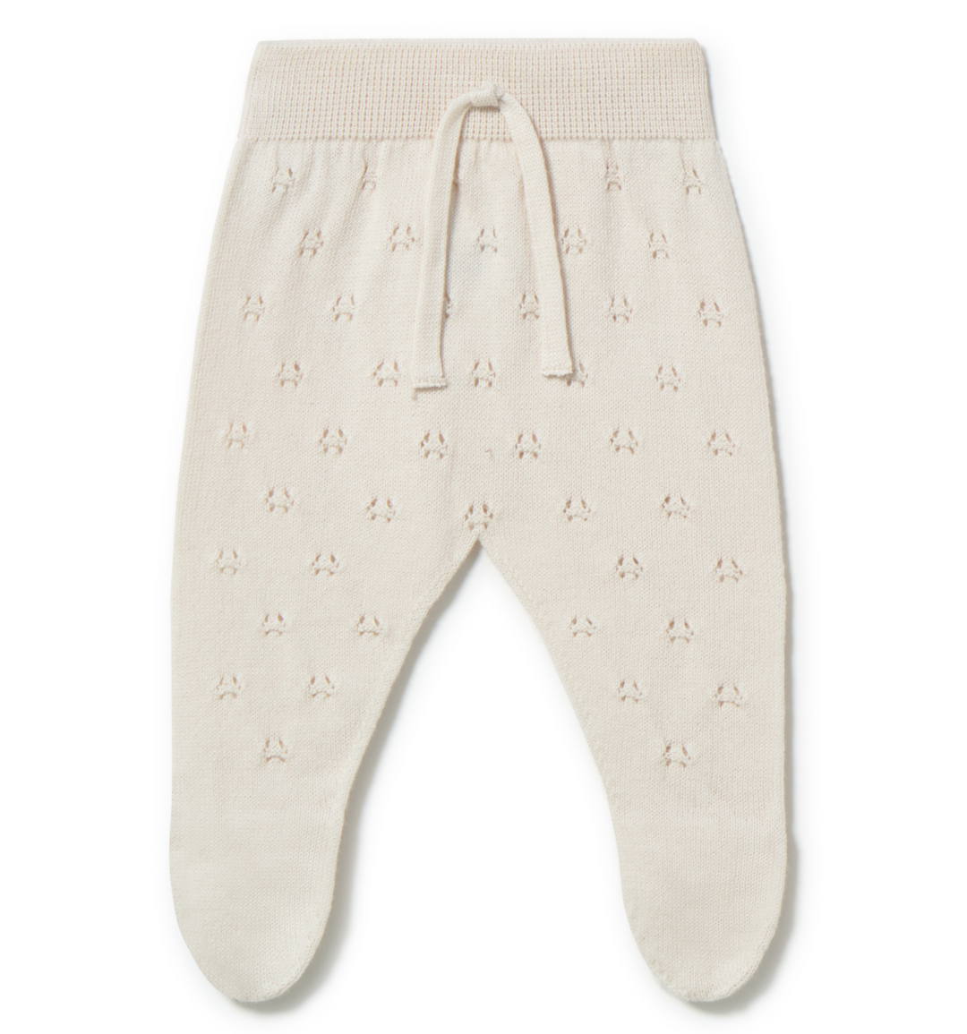 Li + Me Saskia Pointelle Knit Top/Kia Footie SET