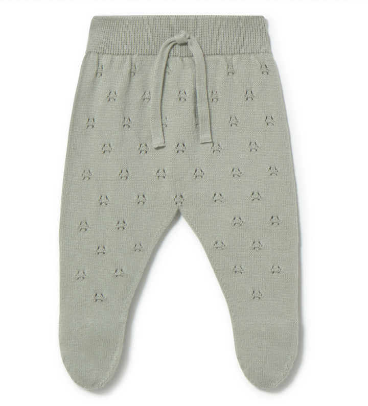 Li + Me Saskia Pointelle Knit Top/Kia Footie SET