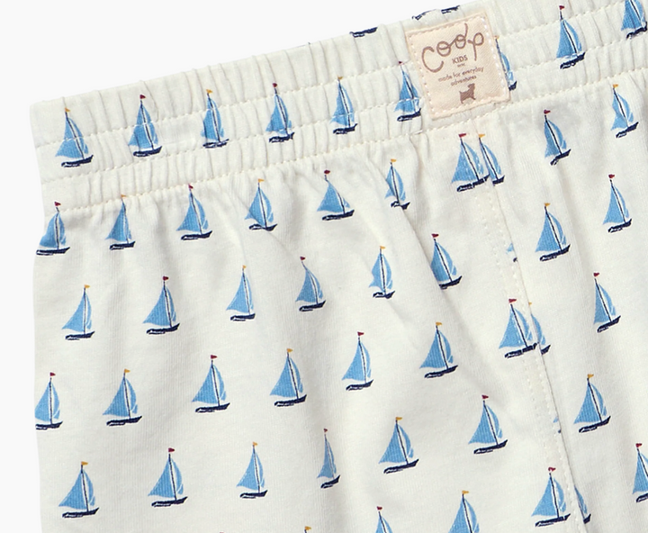 Pink Chicken Coop Sandbox Shorts - Sailboats