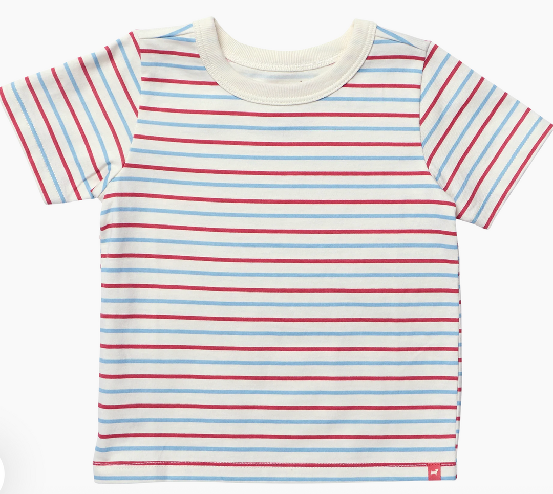 Pink Chicken Coop Adventure Striped Tee