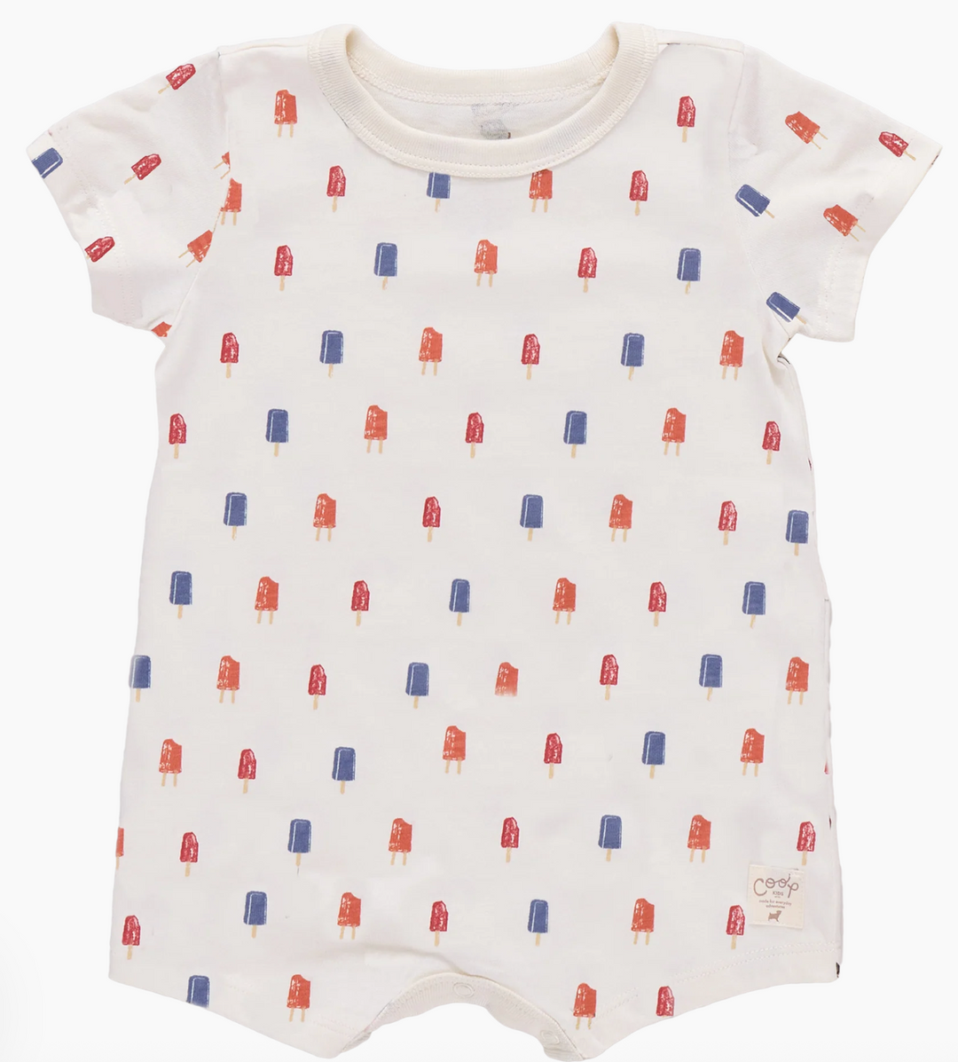 Pink Chicken Coop Baby Adventure Romper - Popsicles