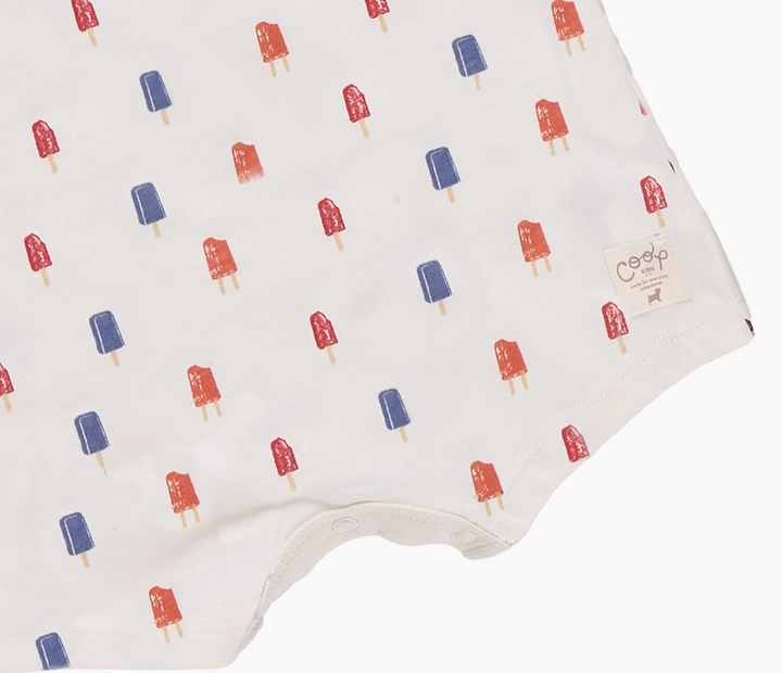 Pink Chicken Coop Baby Adventure Romper - Popsicles