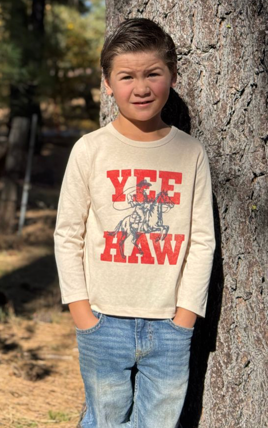 Me & Henry Yee Haw LS Tee