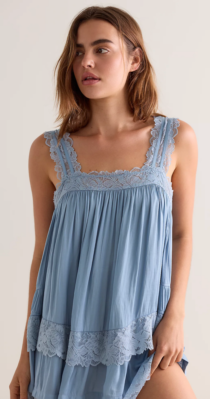 Free People Forever Yours Mini Slip Dress