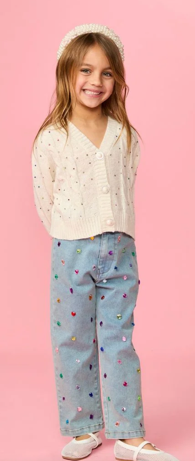 Mini Dreamers Leah Crystal Cardigan