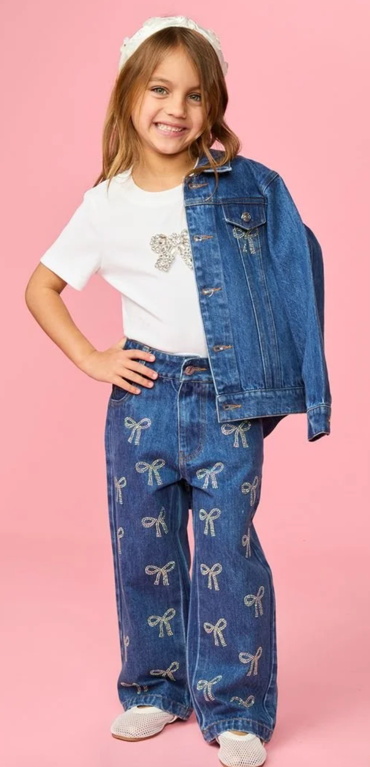 Dreamers Tatiana Crystal Bow Jeans