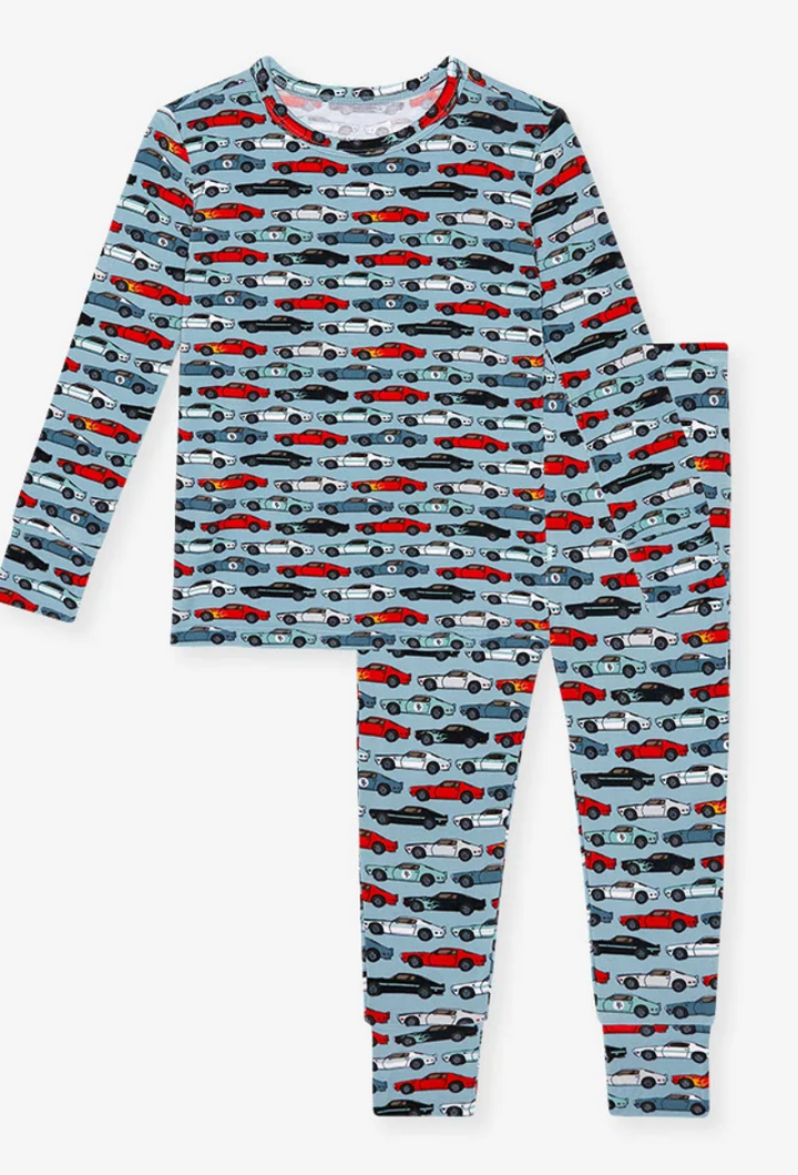Pink Chicken Boys Vintage Cars Bamboo PJ Set