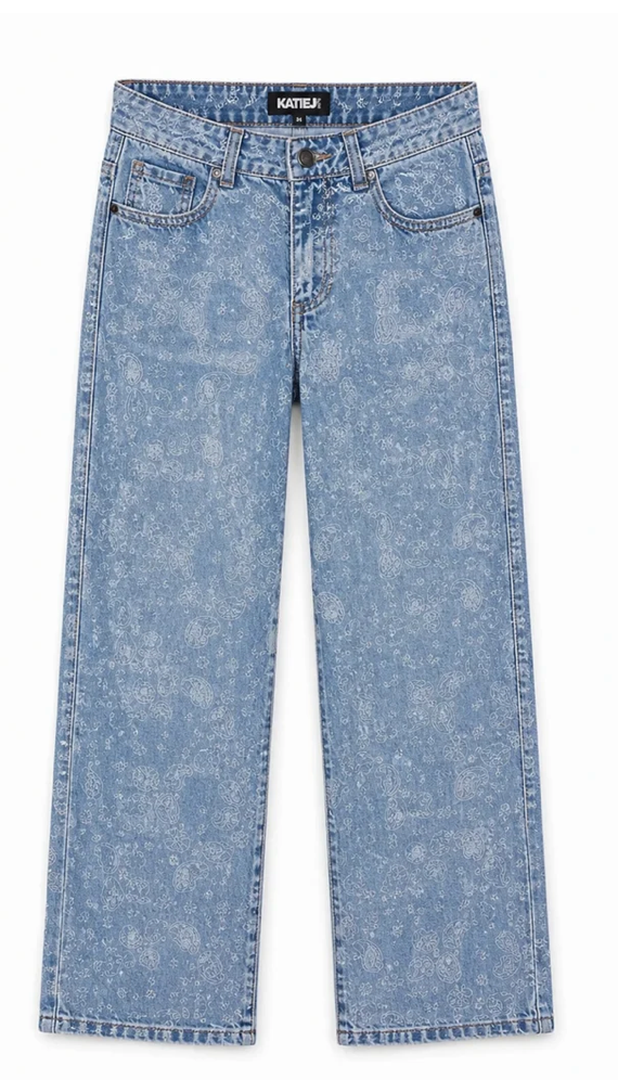 KatieJNYC Chicago Boho Paisley Low Rise Jeans