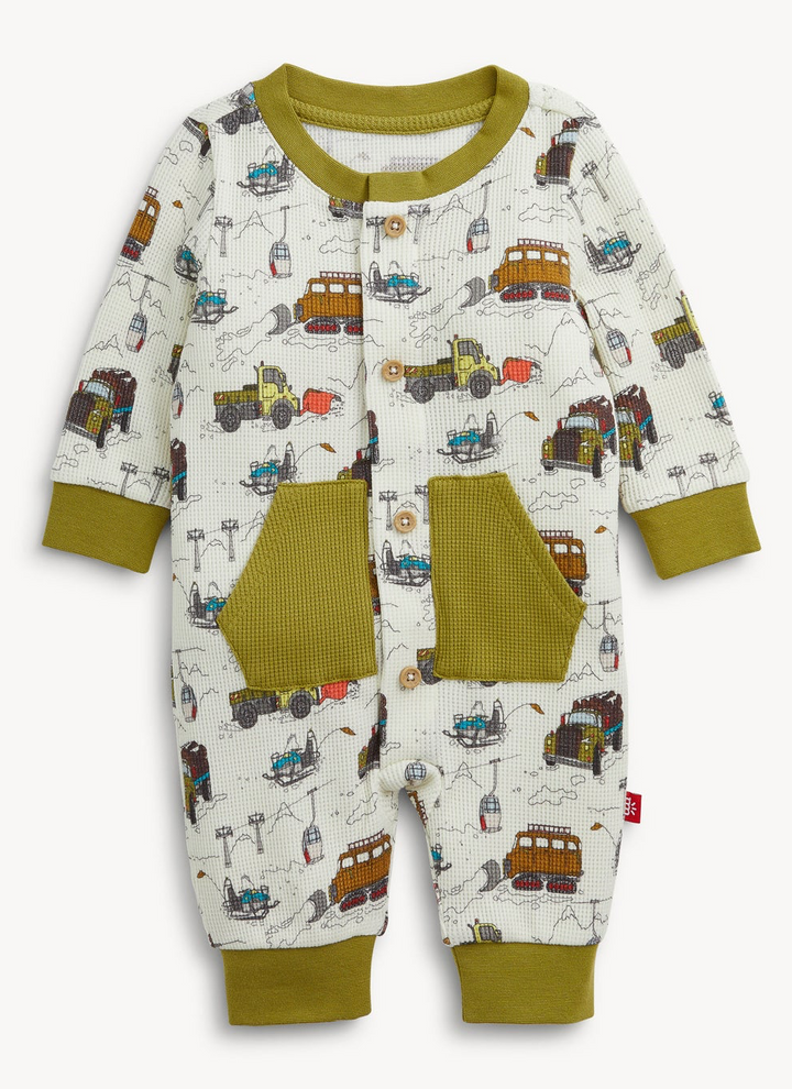 Magnetic Me Waffle Truck Print Romper