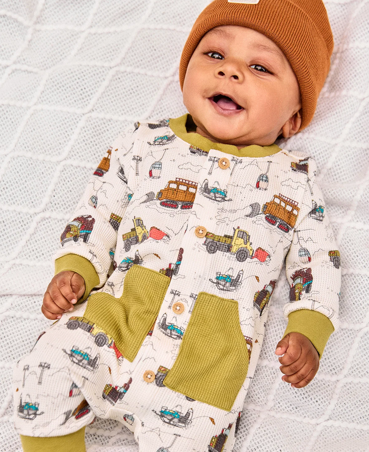 Magnetic Me Waffle Truck Print Romper