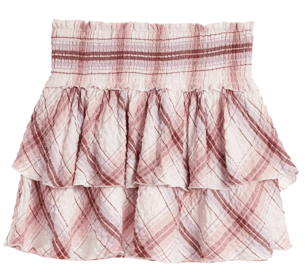 KatieJNYC Bianca Tiered Plaid Skirt Skipper & Scout 