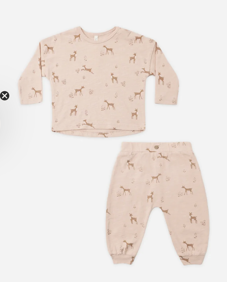 Rylee + Cru LS Tee/Pant Set - Fawns