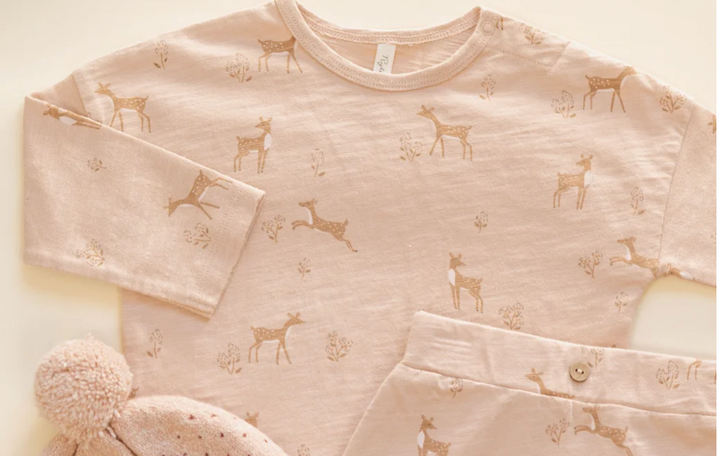 Rylee + Cru LS Tee/Pant Set - Fawns