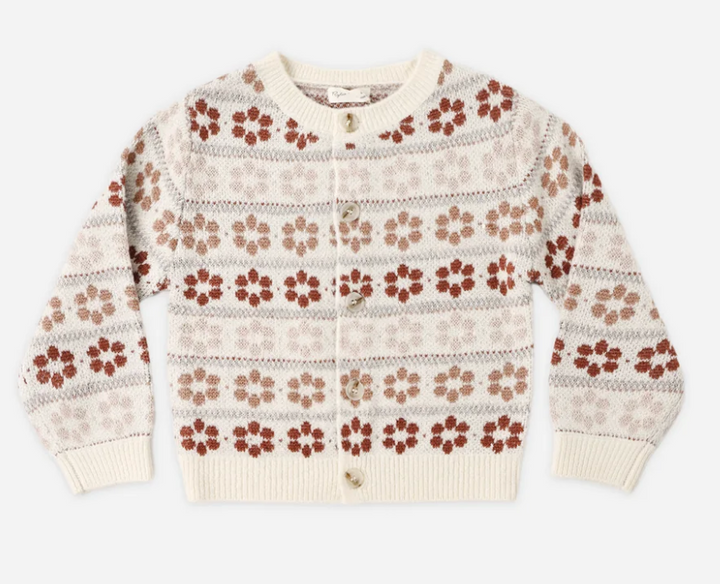 Rylee + Cru Cheyenne Cardigan - Flower Fair Isle