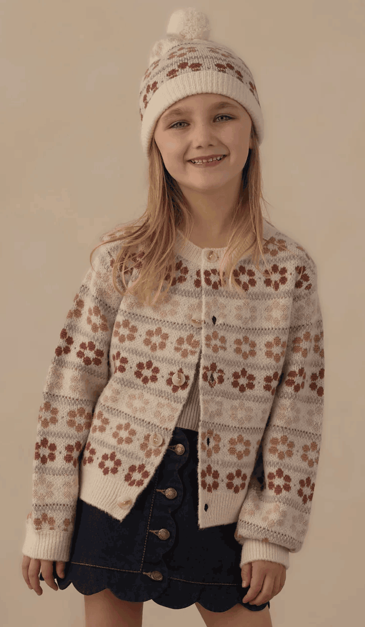 Rylee + Cru Cheyenne Cardigan - Flower Fair Isle Skipper & Scout 