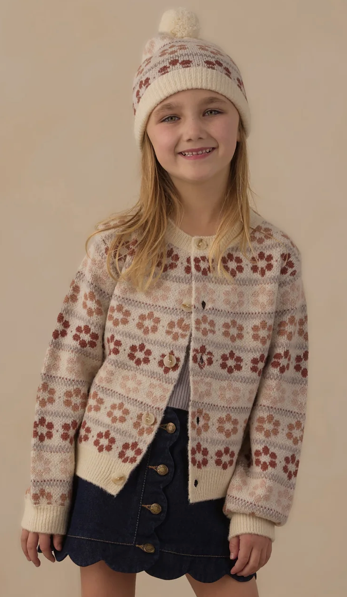 Rylee + Cru Cheyenne Cardigan - Flower Fair Isle