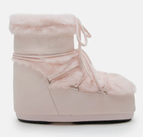 Moon Boot Icon Low Faux Fur - Dusty Pink