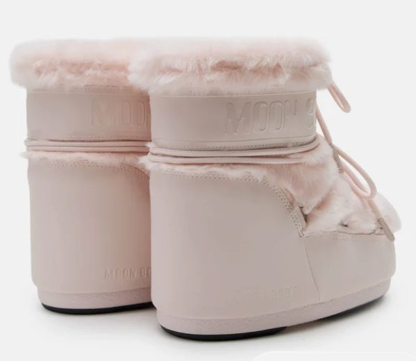 Moon Boot Icon Low Faux Fur - Dusty Pink