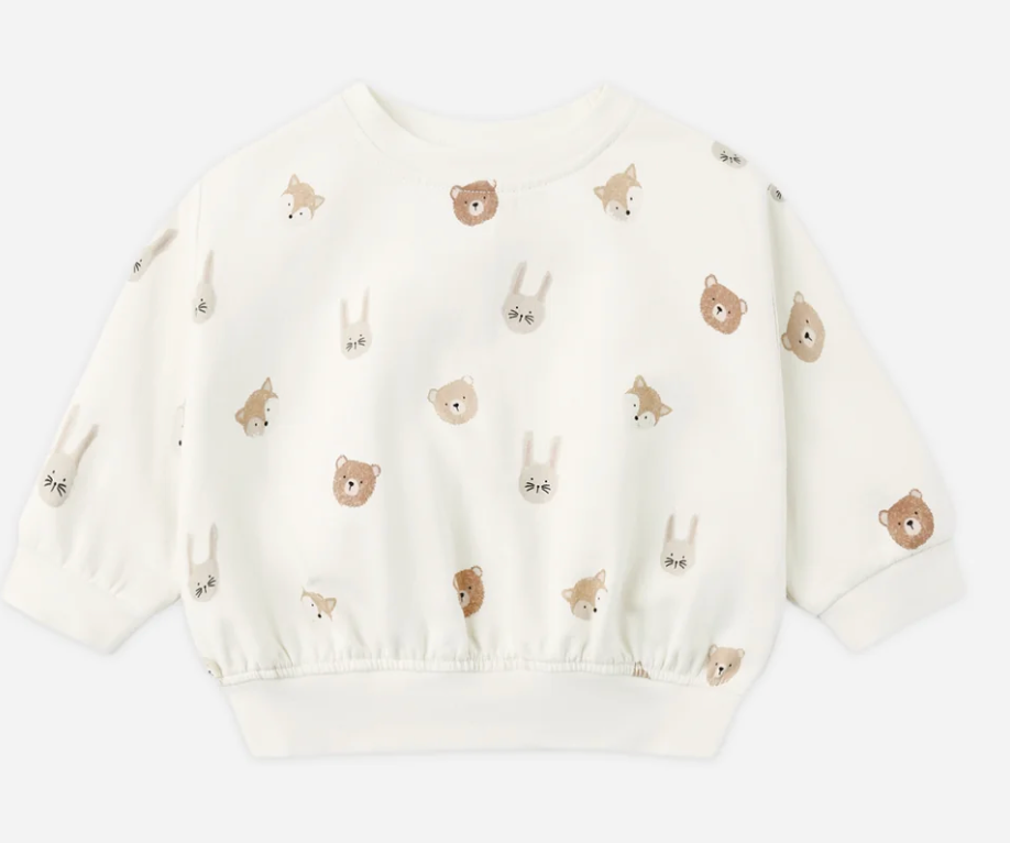 Quincy Mae Critters Relaxed Fleece Sweatshirt/Sweatpant SET