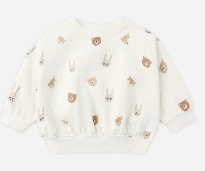 Quincy Mae Critters Relaxed Fleece Sweatshirt/Sweatpant SET