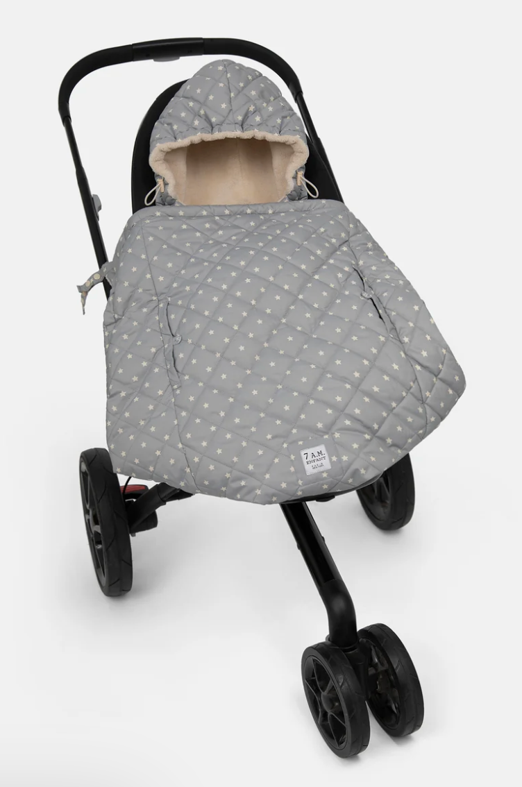7AM K-Poncho - Grey Stars