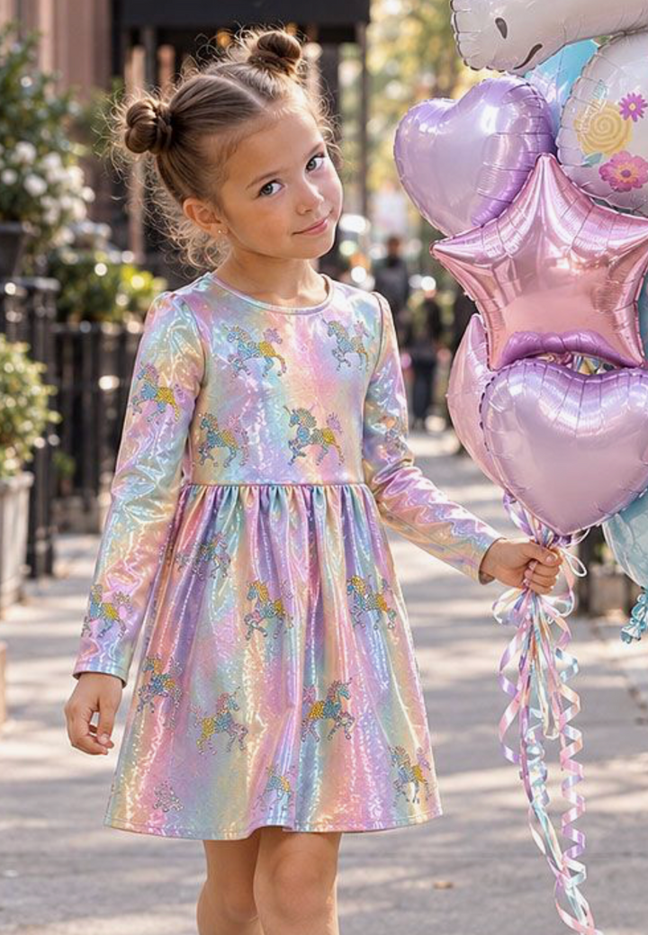 Rockwilde Rainbow Unicorn Dress