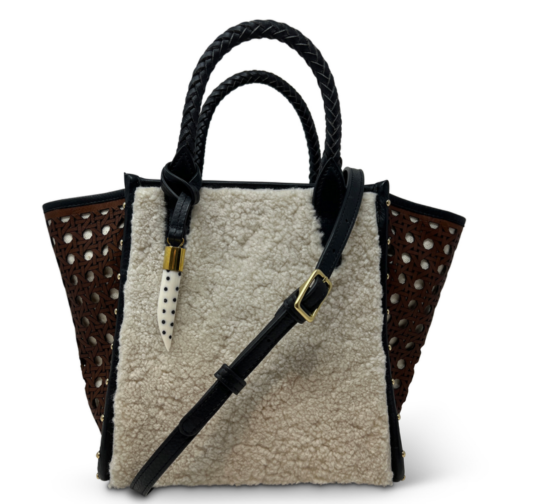 Kempton & Co Mini Tote - Leather Rattan
