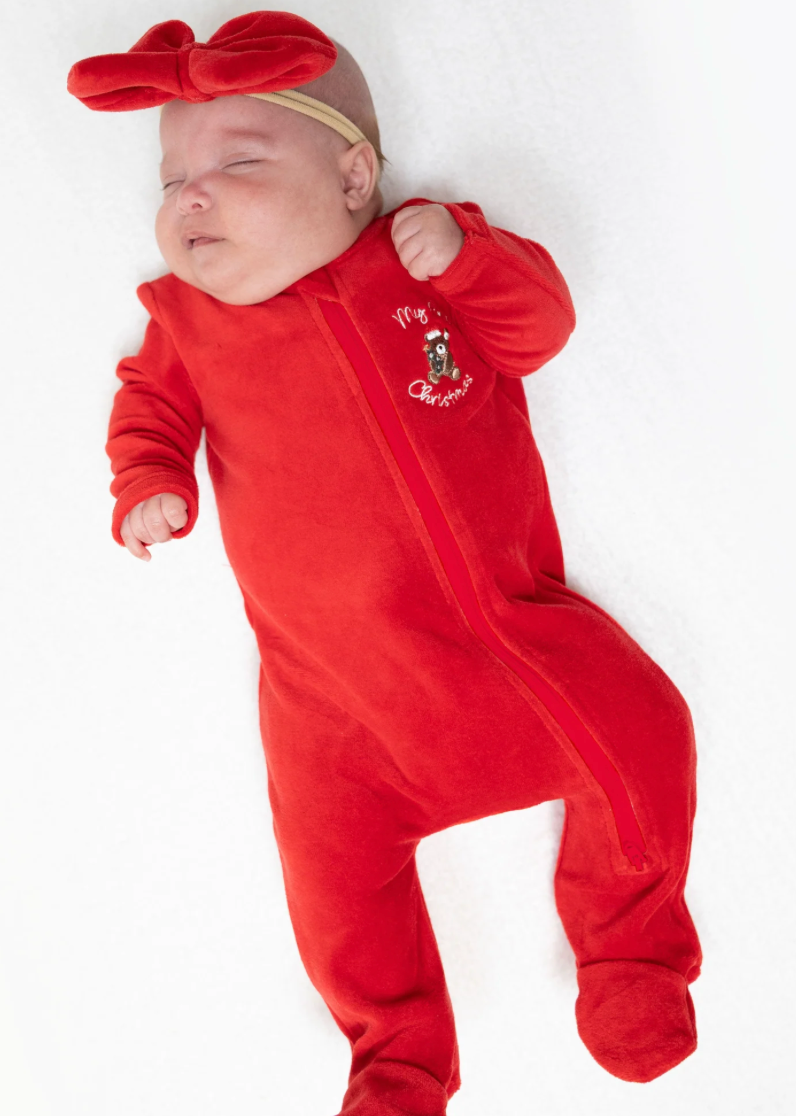Angel Dear First Christmas Santa and Sleigh Uni Footie