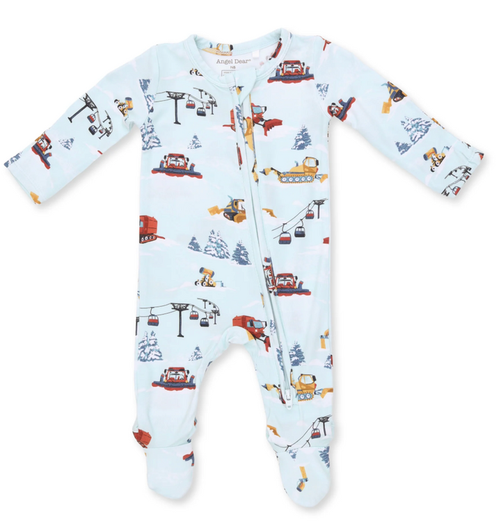 Angel Dear Snow Cats 2 Way Zip Footie