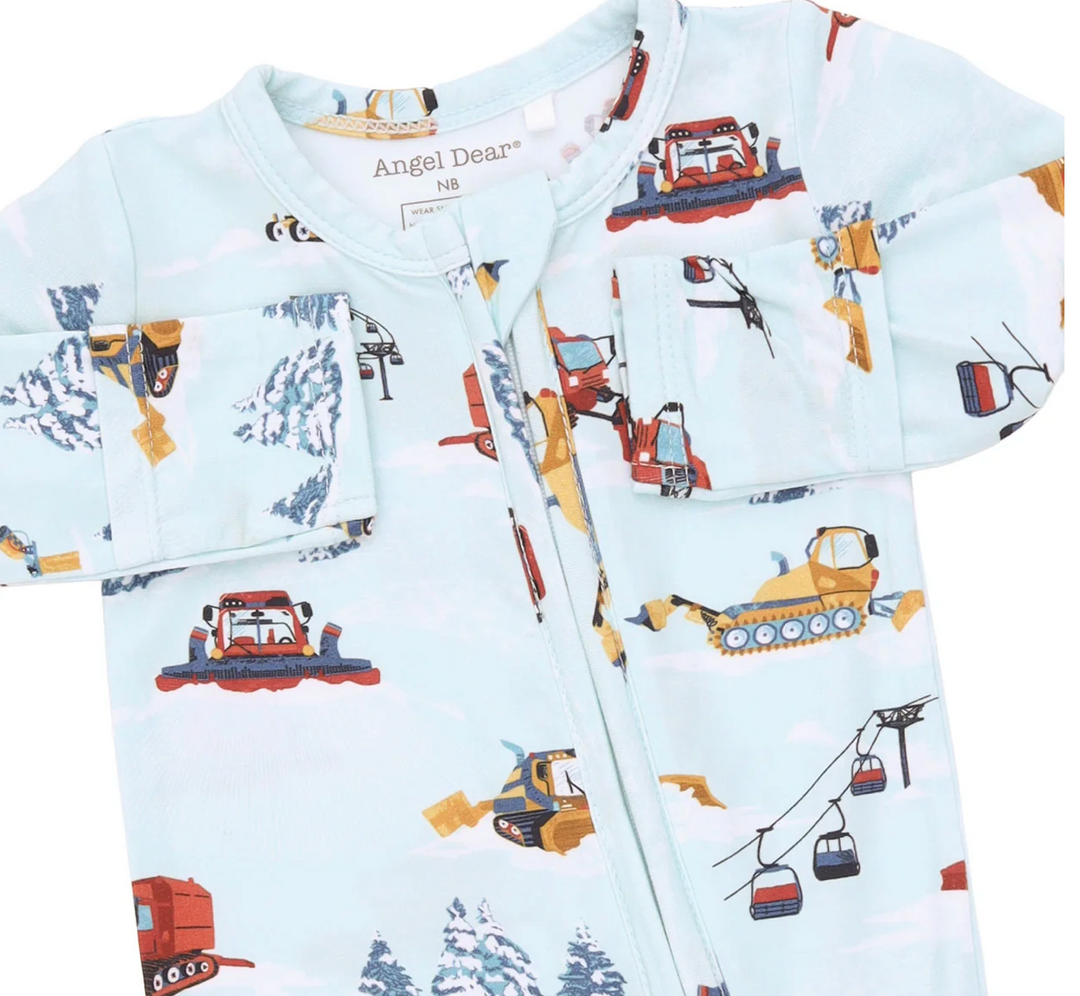 Angel Dear Snow Cats 2 Way Zip Footie