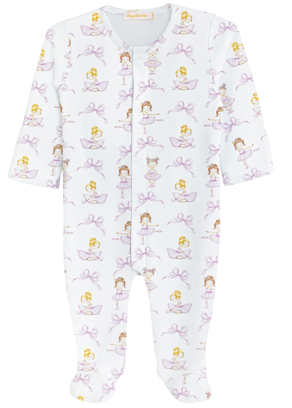 Baby Club Chic Tiny Dancer Printed Pima Footie