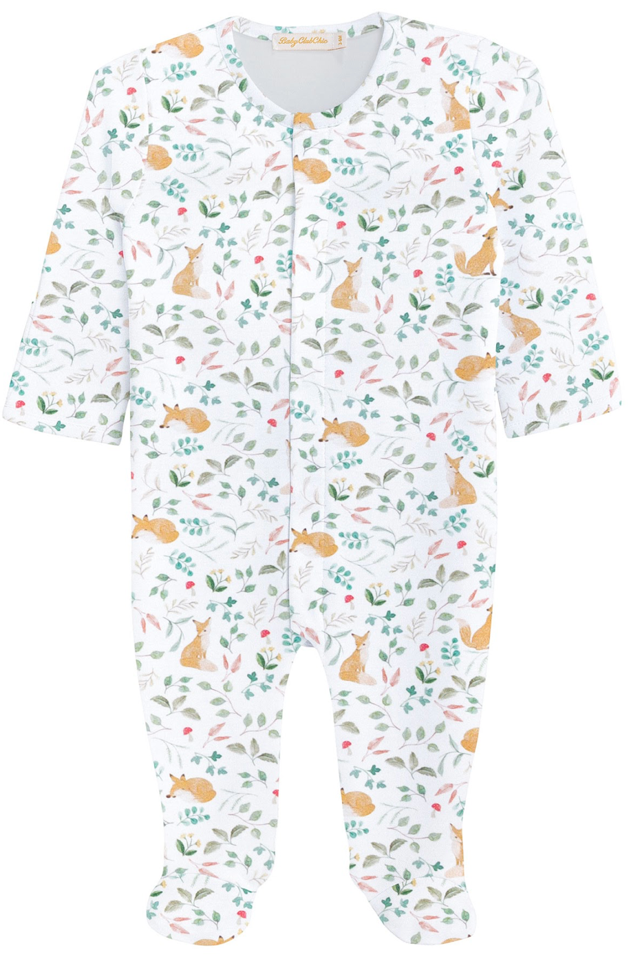 Baby Club Chic Forest Botany Printed Pima Footie