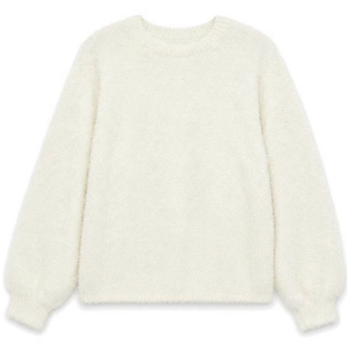 Theme Maya Fluffy Drop Shoulder Sweater