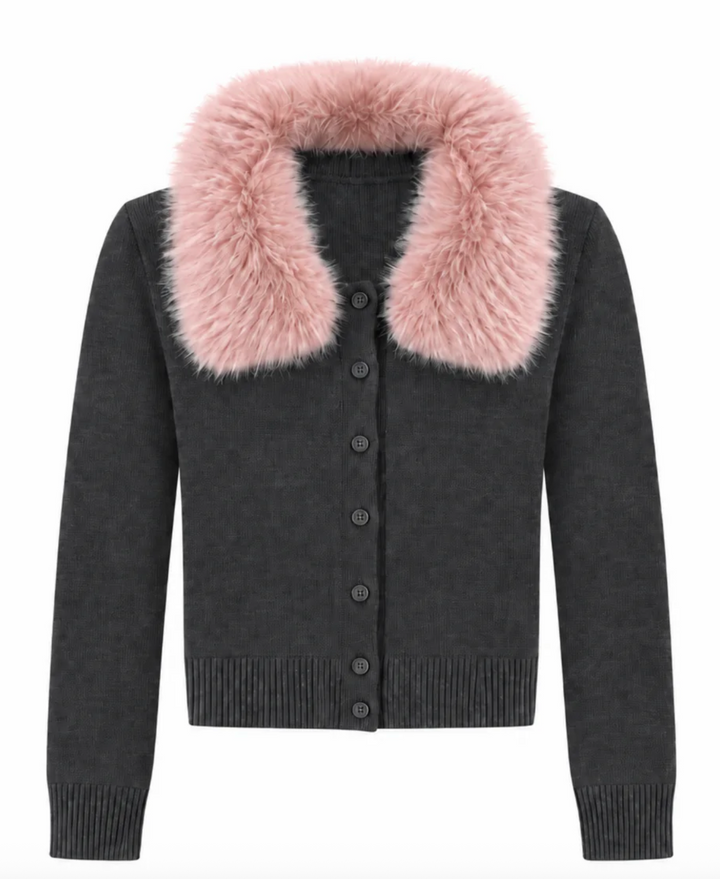 KatieJNYC Ella Mae Fur Cardigan